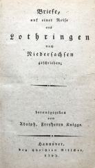 Briefe, auf einer Reise aus Lothringen nach Niedersachsen geschrieben 