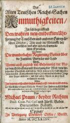 Der alten teutschen Reichs-Sachen Anmuthigkeiten 