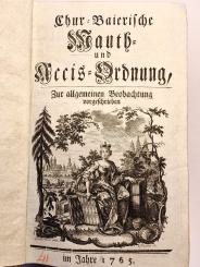 Chur-Baierische Mauth- und Accis-Ordnung 