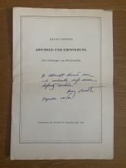 Abschied und Erinnerung 