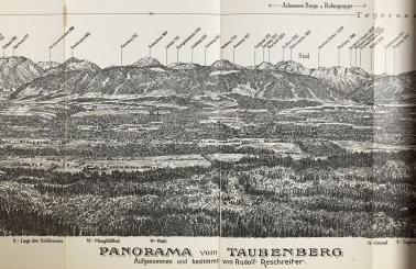 Panorama vom Taubenberg (895 Meter über dem Meere) 