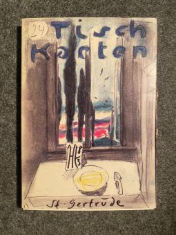 24 Tischkarten - Horst Janssen zu Tisch bei St. Gertrude 